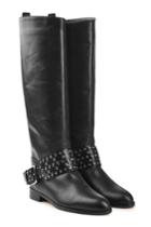 Red Valentino Red Valentino Leather Knee Boots With Embellishment