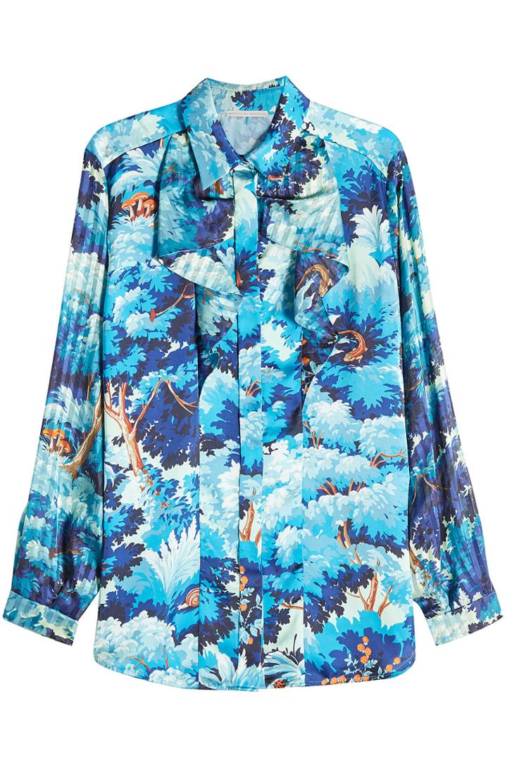 Marco De Vincenzo Marco De Vincenzo Printed Blouse With Silk Sleeves