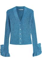 Marco De Vincenzo Marco De Vincenzo Knit Cardigan With Metallic Thread And Ruffles