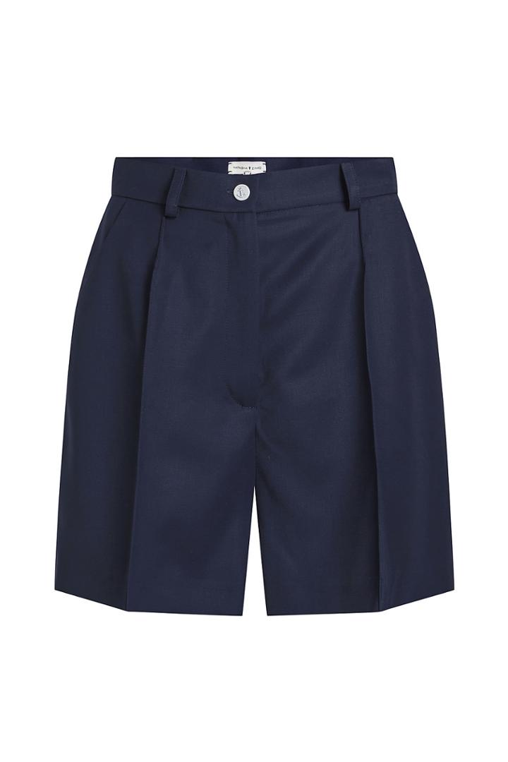 Natasha Zinko Natasha Zinko Wool Gabardine Pleated Shorts