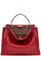 Fendi Fendi Peekaboo Leather Tote - Red