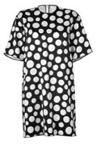 Céline Céline Black/white Polka Dot Silk-wool Dress
