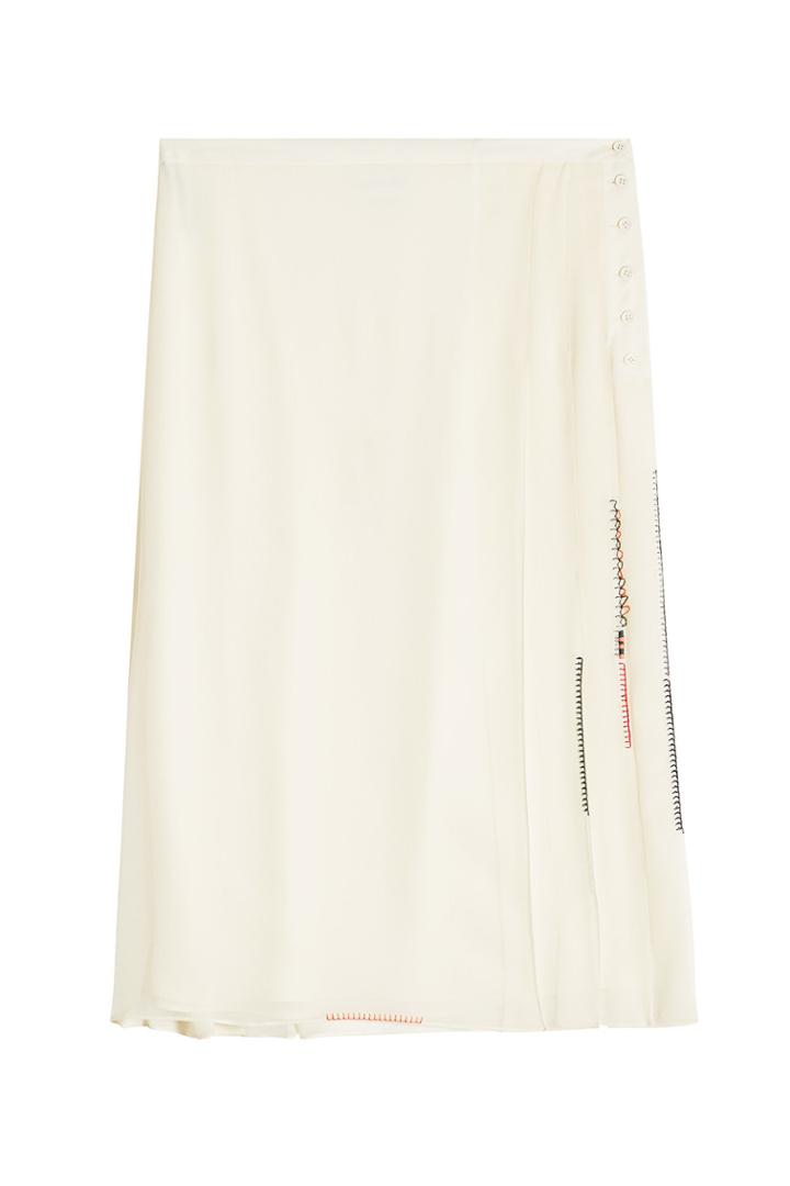Carven Carven Pleated Silk Georgette Skirt