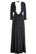 Boutique Moschino Boutique Moschino Floor Length Dress With Silk - Black