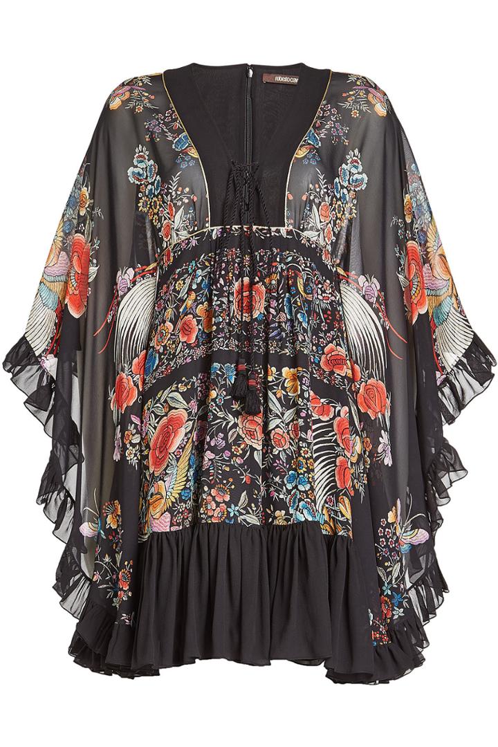 Roberto Cavalli Roberto Cavalli Printed Silk Tunic Dress