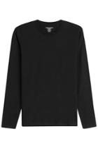 Majestic Majestic Long Sleeved Cotton Top - Black