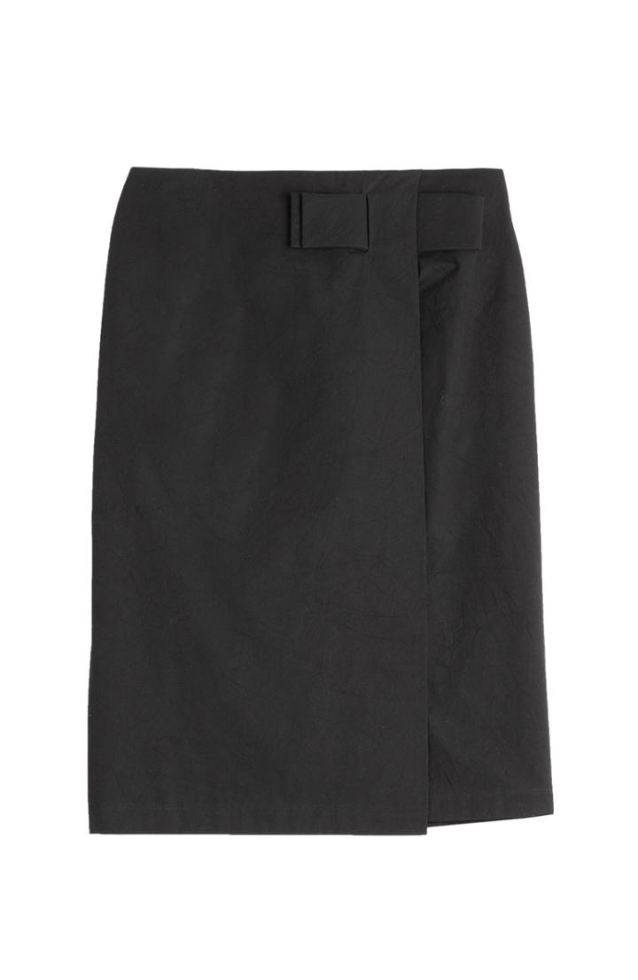 Jil Sander Train Wrinkled Cotton Skirt