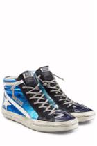 Golden Goose Golden Goose Slide Metallic And Patent Leather High Top Sneakers