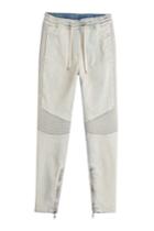 Balmain Balmain Biker Denim Sweatpants - Blue