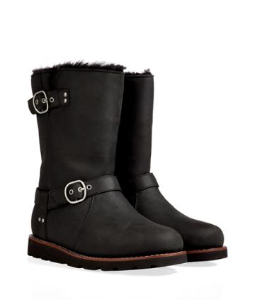 Ugg Australia Leather Noira Boots In Black