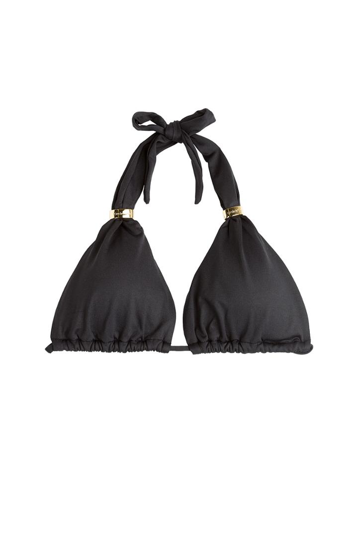Ondademar Ondademar Sliding Tube Halter Bikini Top - Black