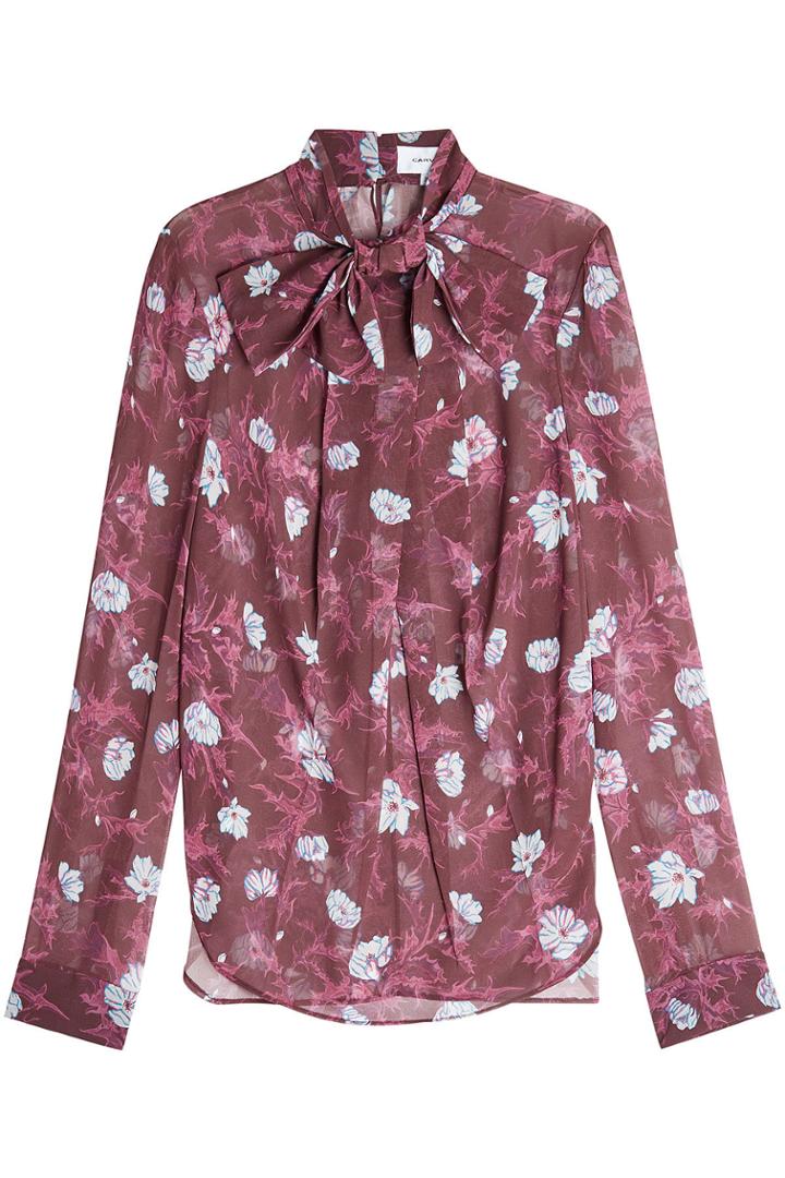 Carven Carven Printed Chiffon Blouse