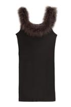 Maison Margiela Maison Margiela Tank With Feather Trim - Black
