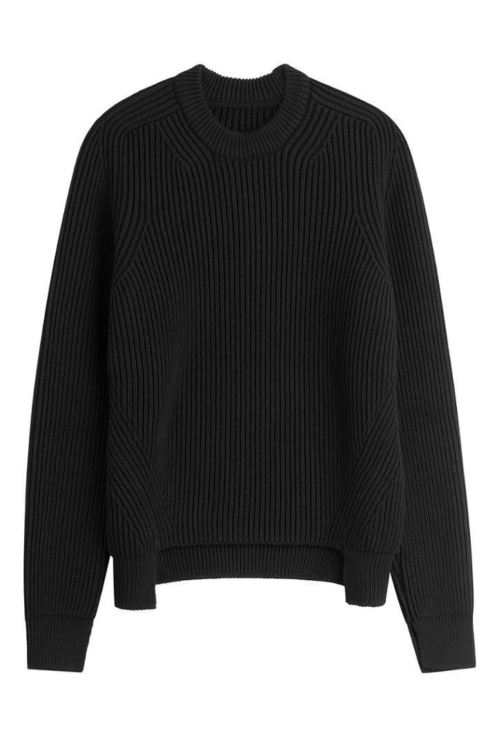 Maison Margiela Maison Margiela Ribbed Wool Pullover - Black