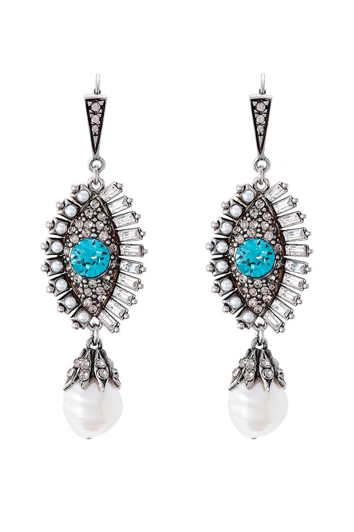 Alexander Mcqueen Alexander Mcqueen Eye Embellished Earrings - Multicolor