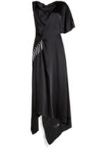 Christopher Kane Christopher Kane Asymmetric Satin Dress With Crystal Embellishment