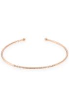 Diane Kordas 18kt Rose Gold Bangle With White Diamonds