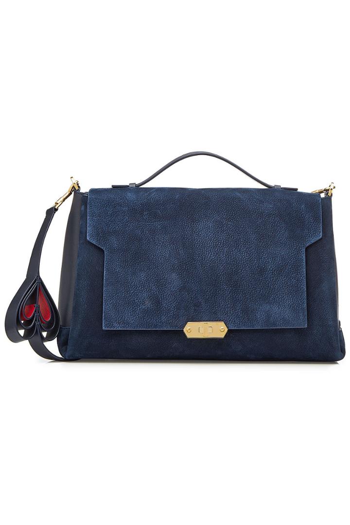 Anya Hindmarch Anya Hindmarch Bathurst Heart Suede Shoulder Bag With Leather