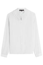 Vanessa Seward Vanessa Seward Silk Blouse With Pleated Collar - White