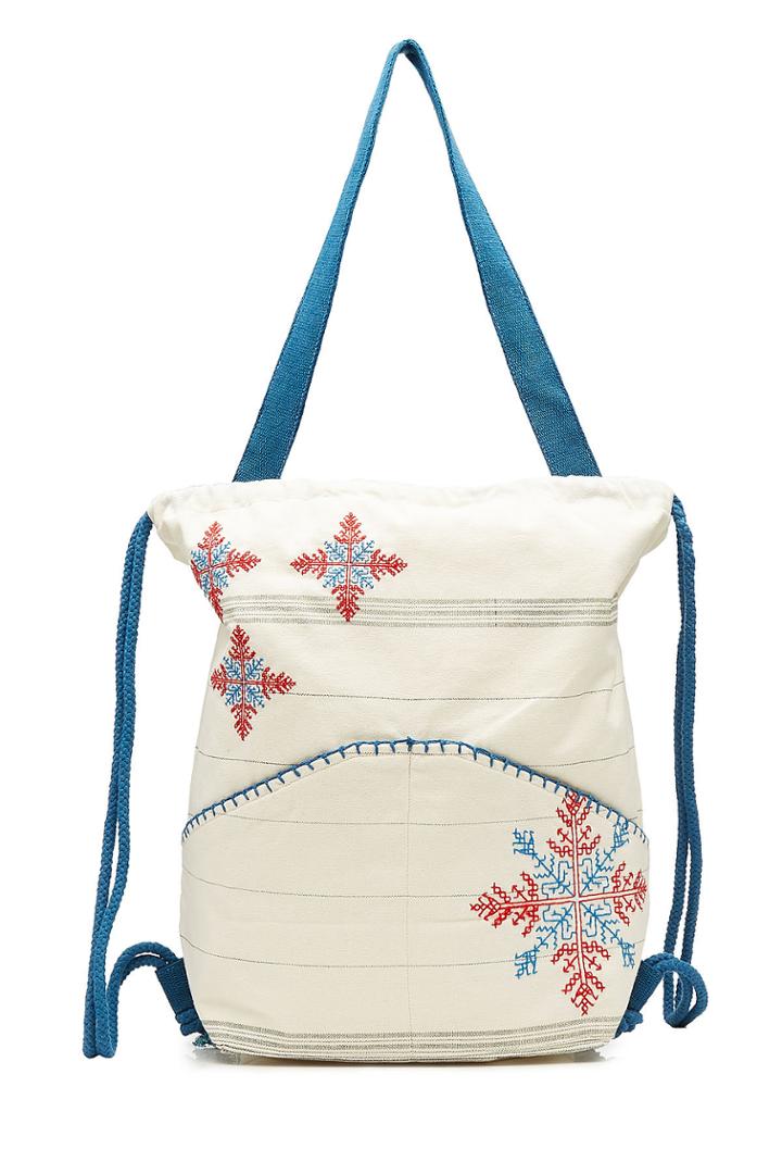 Star Mela Star Mela Embroidered Cotton Tote