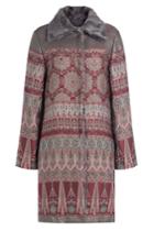 Alberta Ferretti Alberta Ferretti Jacquard Coat With Shearling Collar - None