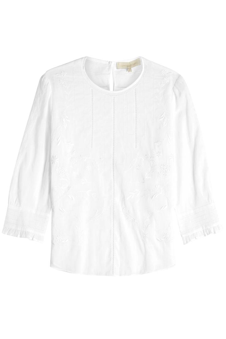 Vanessa Bruno Vanessa Bruno Embroidered Blouse With Ramie And Cotton
