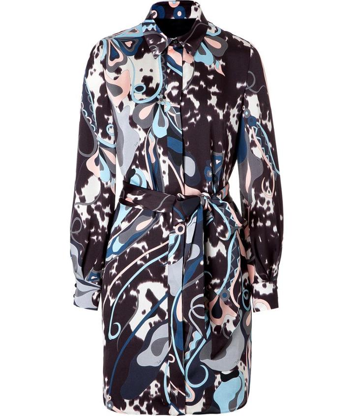 Emilio Pucci Printed Silk Shirtdress