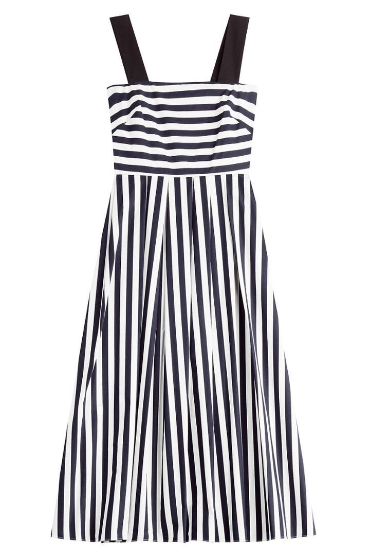 Tara Jarmon Tara Jarmon Striped Midi Dress - Blue