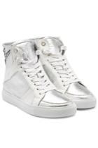 Zadig & Voltaire Zadig & Voltaire Leather High-tops With Glitter