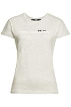 Karl Lagerfeld Karl Lagerfeld Ikonik & Logo Printed Cotton T-shirt