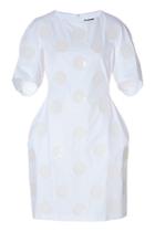 Jil Sander Jil Sander Cotton Dress With Dot Appliqué In White