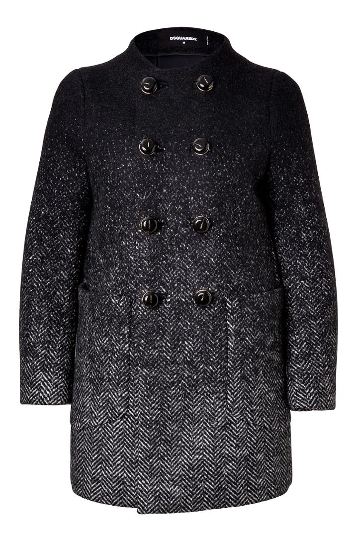Dsquared2 Dsquared2 Wool Herringbone Color Fade Coat - Multicolor