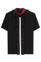 Fendi Fendi Silk Top With Ruffled Collar