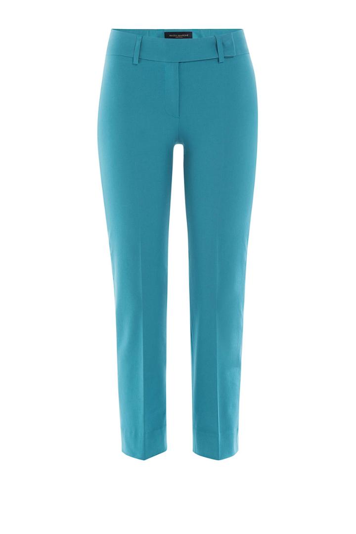 Piazza Sempione Piazza Sempione Stretch Cotton Cropped Pants - Turquoise