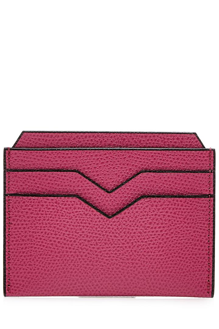 Valextra Valextra Leather Card Holder - Pink