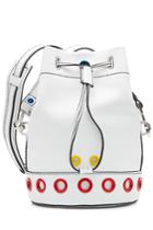 Kenzo Kenzo Leather Drawstring Tote - White