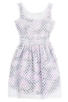 Carven Carven Printed Cotton Dress With Cut-out Detail - White