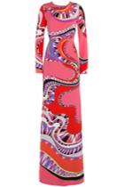 Emilio Pucci Emilio Pucci Printed Silk Maxi Dress - Multicolored