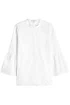 Tibi Tibi Cotton Shirt With Bell Sleeves