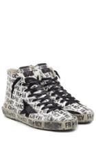 Golden Goose Golden Goose Francy High-top Sneakers With Leather - Multicolor