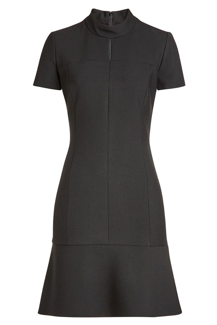 Hugo Hugo Fitted Dress With High Neckline - Black