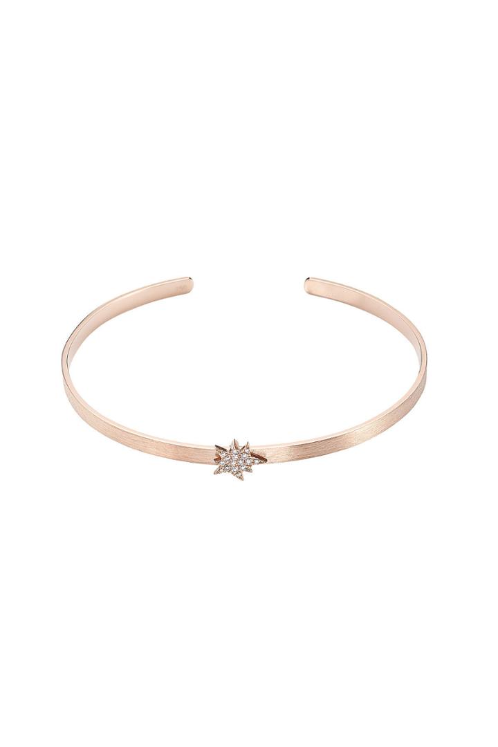 Diane Kordas Diane Kordas Explosion 18kt Rose Gold Bracelet With White Diamonds