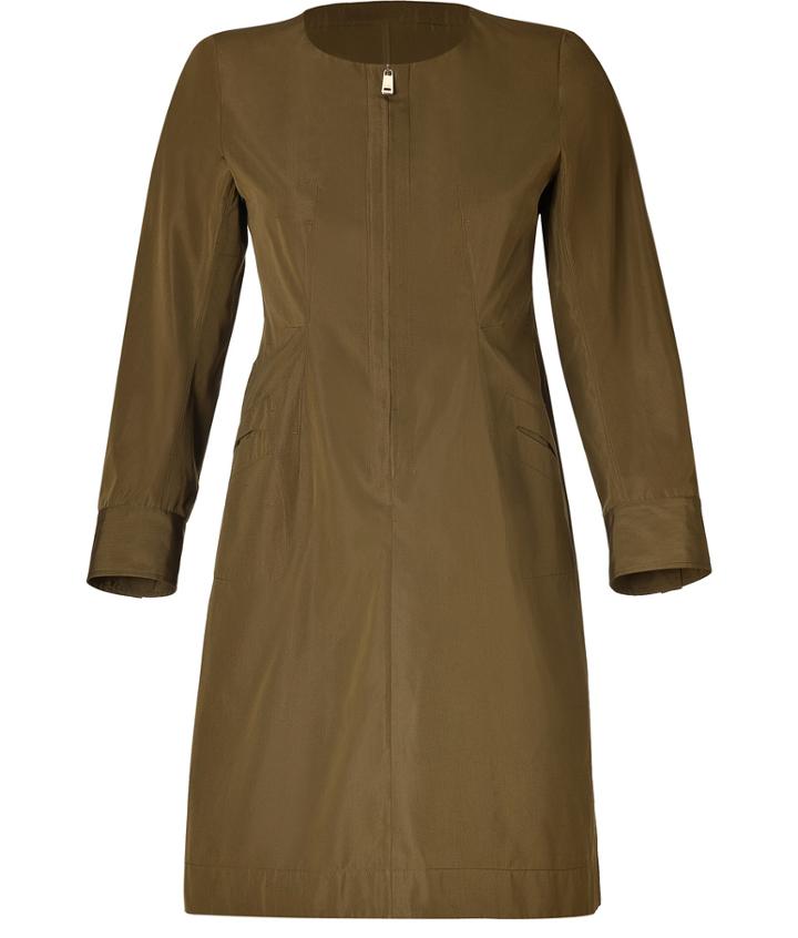 Jil Sander Olive Cotton-silk Dress