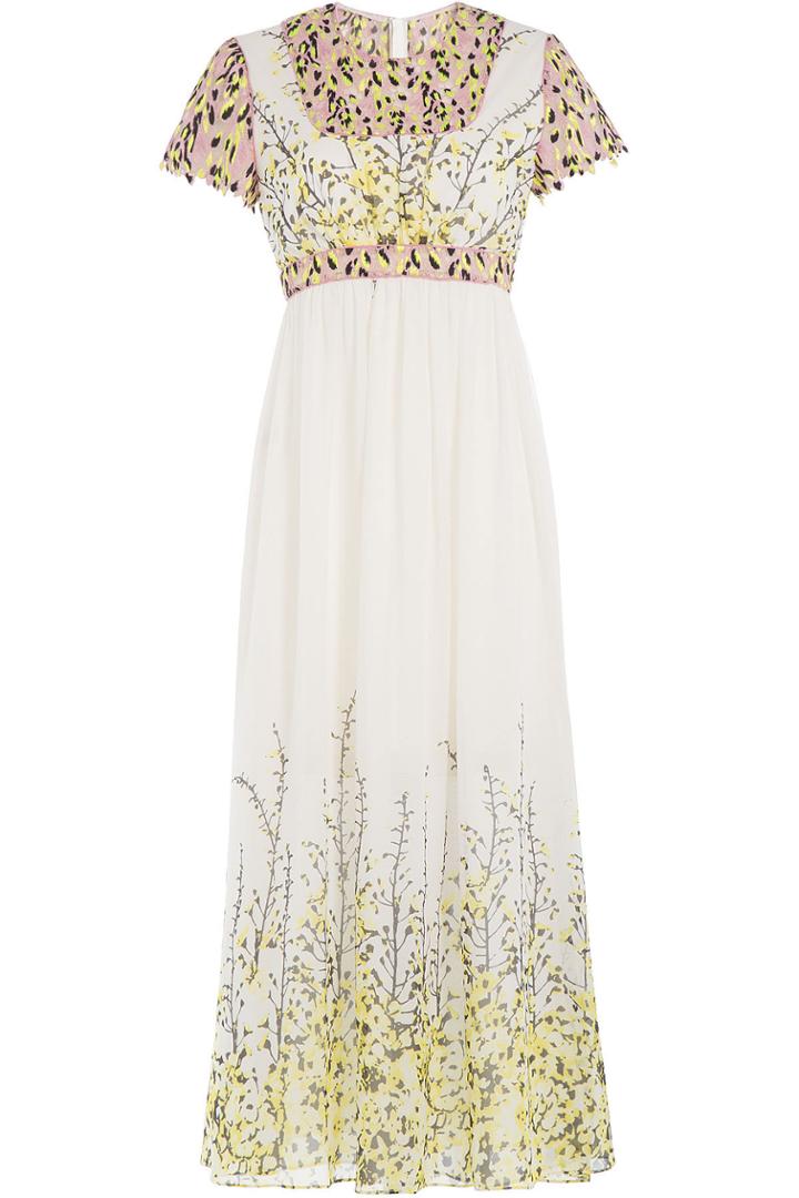 Giambattista Valli Giambattista Valli Silk Dress With Embroidered Lace