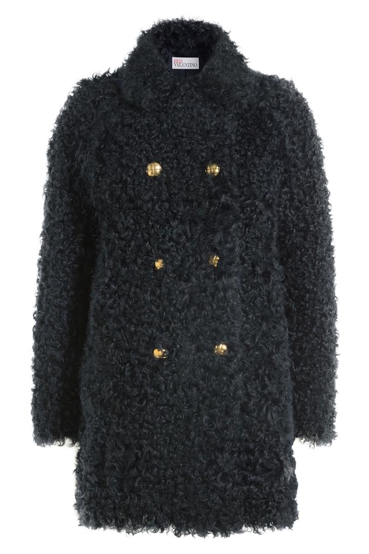 Red Valentino Red Valentino Shearling Coat - Blue