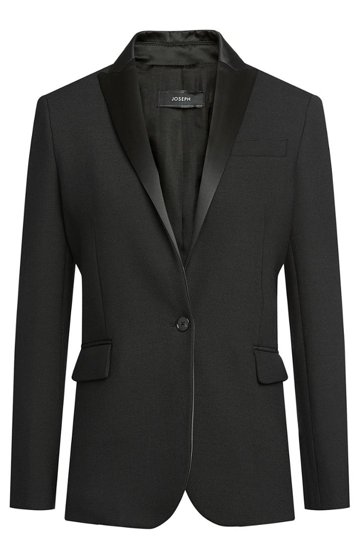 Joseph Joseph Blazer With Satin Lapels - Black