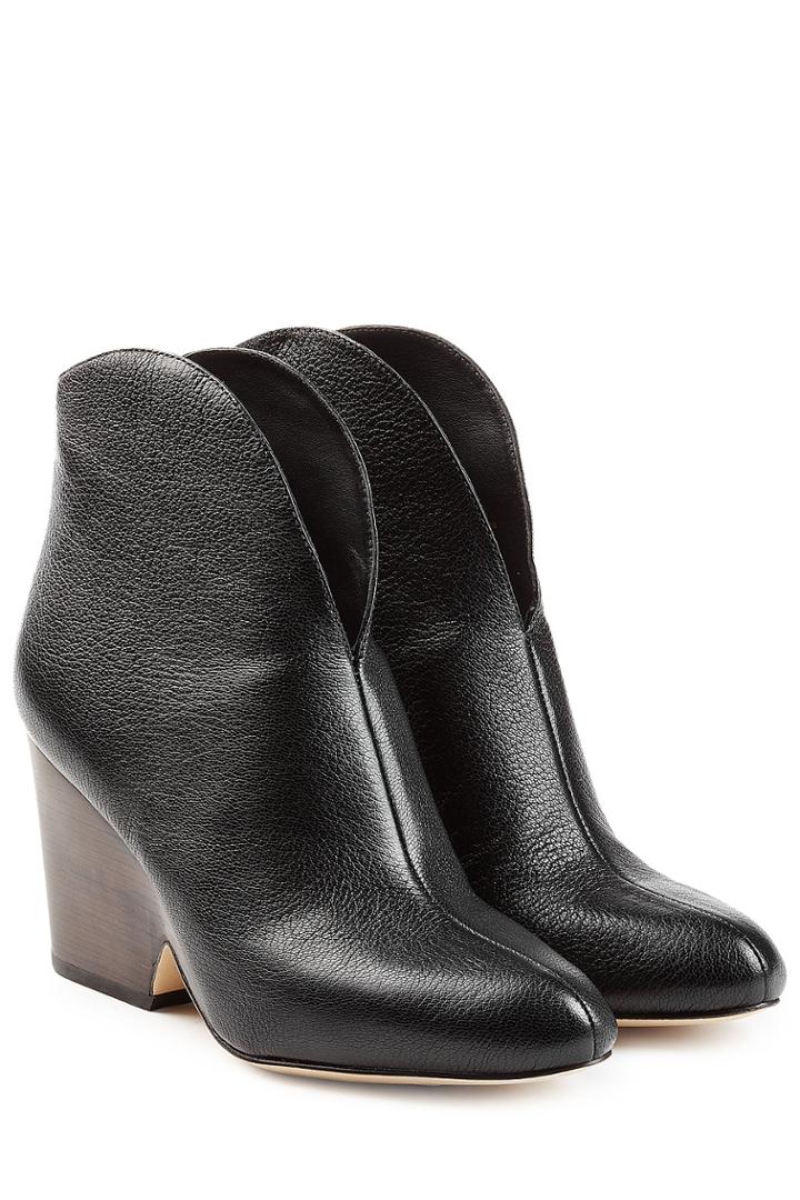 Diane Von Furstenberg Diane Von Furstenberg Leather Ankle Boots - Black