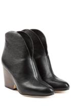 Diane Von Furstenberg Diane Von Furstenberg Leather Ankle Boots - Black