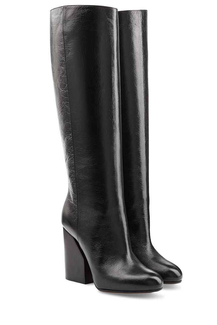 Maison Margiela Maison Margiela Leather Knee Boots - Black