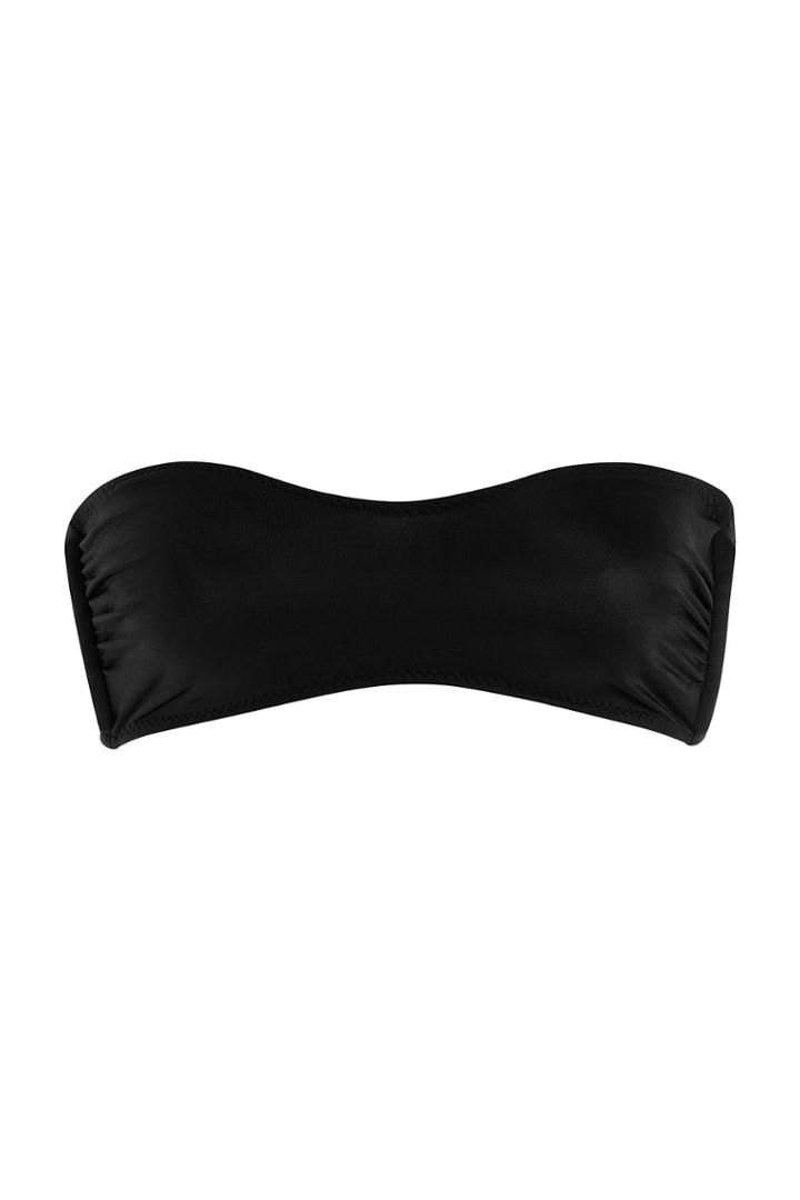 Norma Kamali Norma Kamali Side Xs Bandeau Bikini Top With Cut-outs - Black